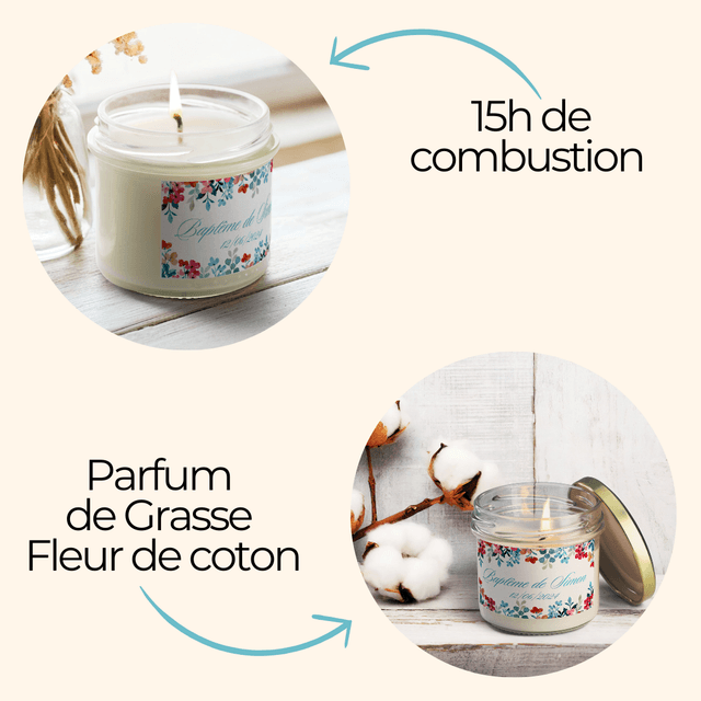 6 pièces de Bougies personnalisées parfumées - Idée-cadeau invités baptême, anniversaire, mariage, retraite, événements d’entreprise, remerciements