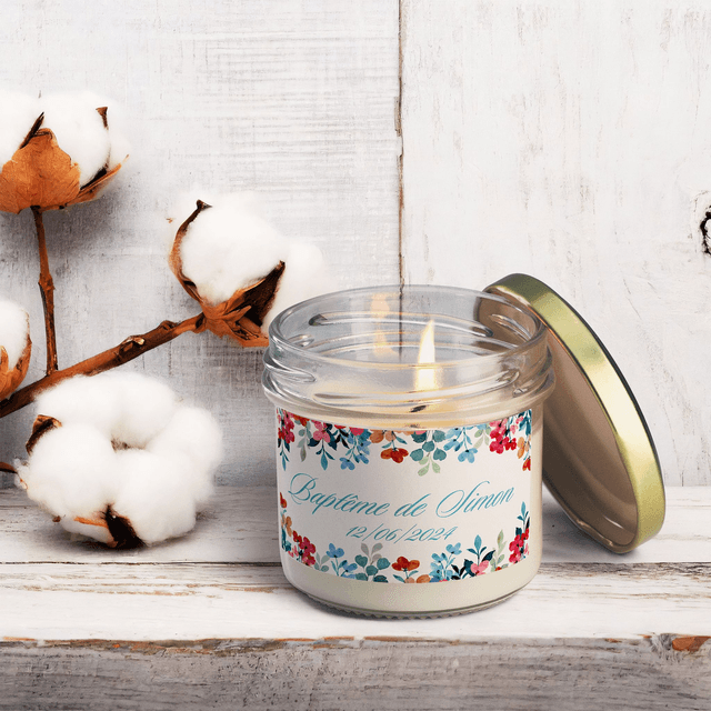 6 pièces de Bougies personnalisées parfumées - Idée-cadeau invités baptême, anniversaire, mariage, retraite, événements d’entreprise, remerciements