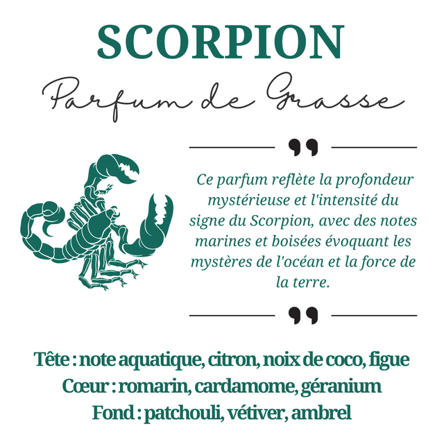 Bougie parfumée aromathérapie en cire de soja 100% naturelle - Scorpion, 200g