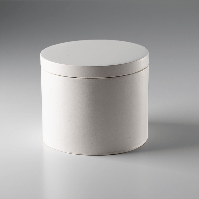 Bougie parfumée en cire de soja dans pot en plâtre avec couvercle - Parfums : Fleur de coton, Bois de Santal, Lavande, Menthe et eucalyptus, Sauge