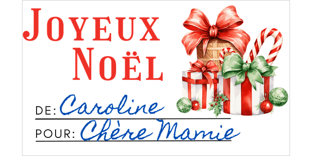 Bougie artisanale parfumée en cire de soja avec étiquette personnalisée - Cadeau pour Noël, Nouvel An, Fêtes de fin d'année, 100g (CJN33)