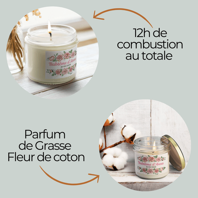 6 pièces de Bougies personnalisées parfumées - Idée-cadeau invités baptême, anniversaire, mariage, retraite, événements d’entreprise, remerciements #4