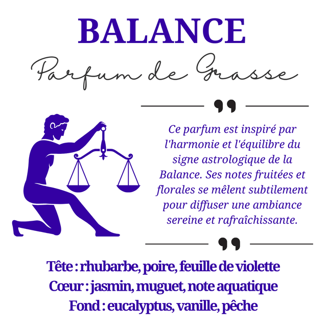 Bougie parfumée aromathérapie en cire de soja 100% naturelle - Balance, 300g