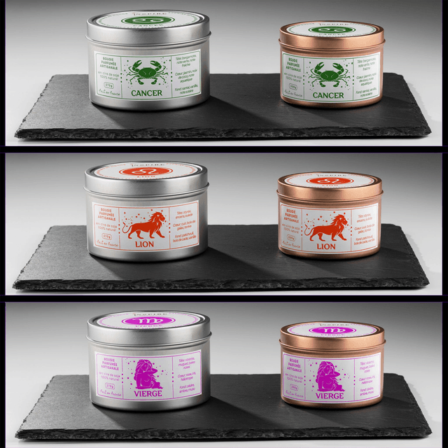 Bougie parfumée aromathérapie en cire de soja 100% naturelle - Lion, 300g