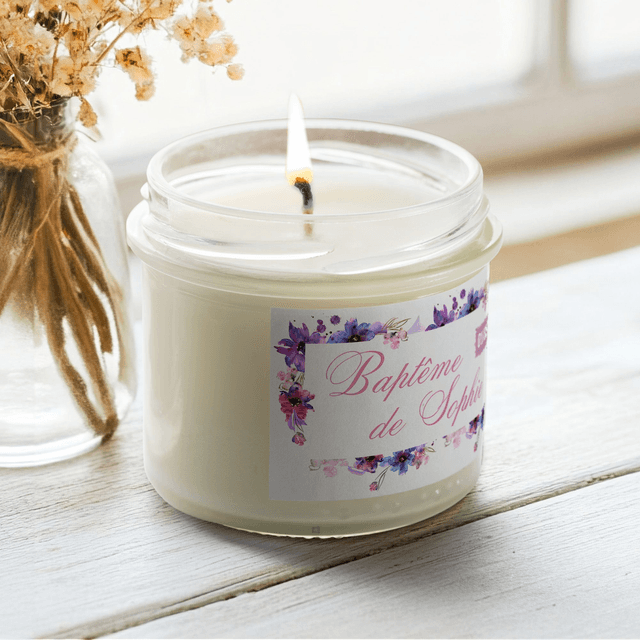6 pièces de Bougies personnalisées parfumées - Idée-cadeau invités baptême, anniversaire, mariage, retraite, événements d’entreprise, remerciements #1