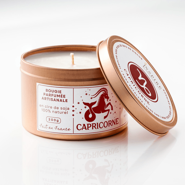 Bougie parfumée aromathérapie en cire de soja 100% naturelle - Capricorne, 200g