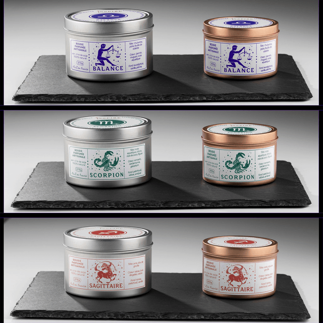 Bougie parfumée aromathérapie en cire de soja 100% naturelle - Sagittaire, 200g