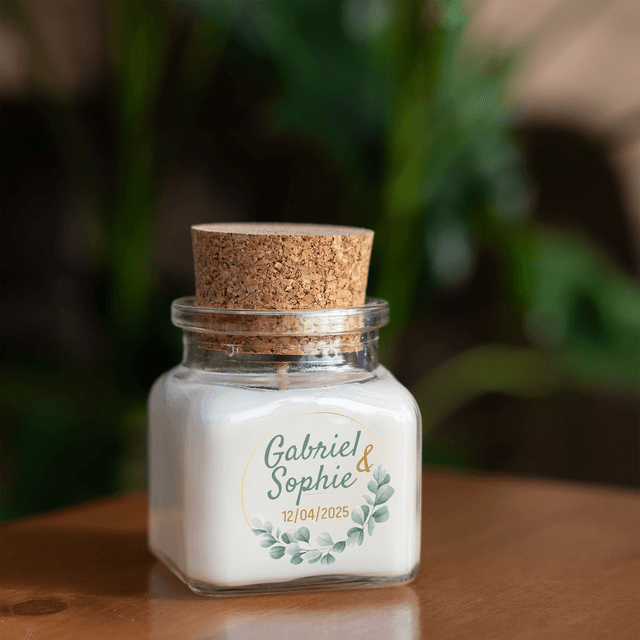 6 Bougies personnalisées parfumées : cadeau invités mariage, baptême, communion, anniversaire, baby shower, gender reveal, EVJF, Parfum au choix