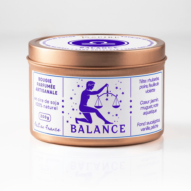 Bougie parfumée aromathérapie en cire de soja 100% naturelle - Balance, 200g