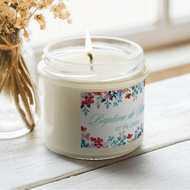 6 pièces de Bougies personnalisées parfumées - Idée-cadeau invités baptême, anniversaire, mariage, retraite, événements d’entreprise, remerciements
