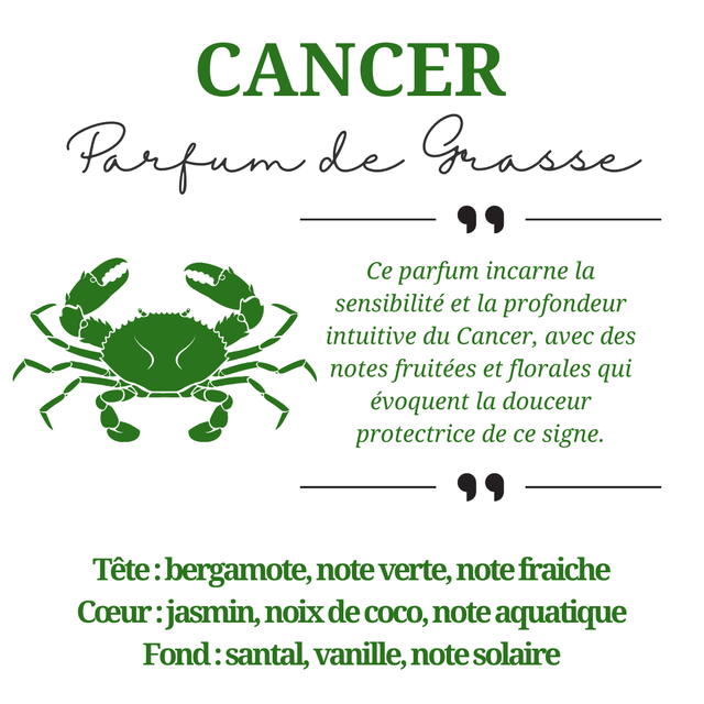 Bougie parfumée aromathérapie en cire de soja 100% naturelle - Cancer, 200g