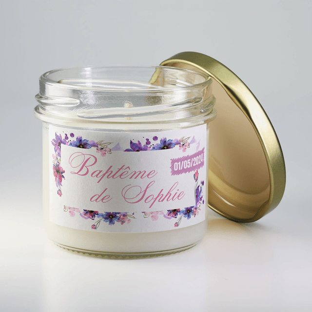 6 pièces de Bougies personnalisées parfumées - Idée-cadeau invités baptême, anniversaire, mariage, retraite, événements d’entreprise, remerciements #1